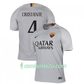 Camisolas de Futebol AS Roma Cristante 4 Equipamento Alternativa 2018/19 Manga Curta